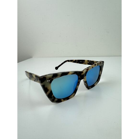 Colors In Optics CS391 MAGNIFIQUE Sunglasses Oat Brown Blue Mirror Lens HANDMADE main image 6